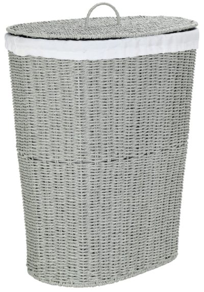 HOME 60 Litre Linen Bin - Grey